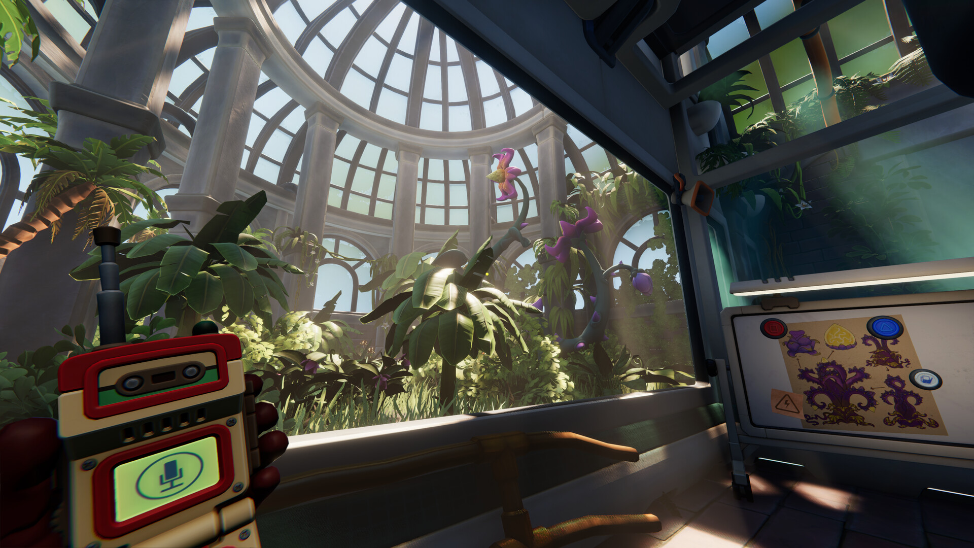 We Were Here Tomorrow - crossplay - two Explorers separated in a glowing facility corridor